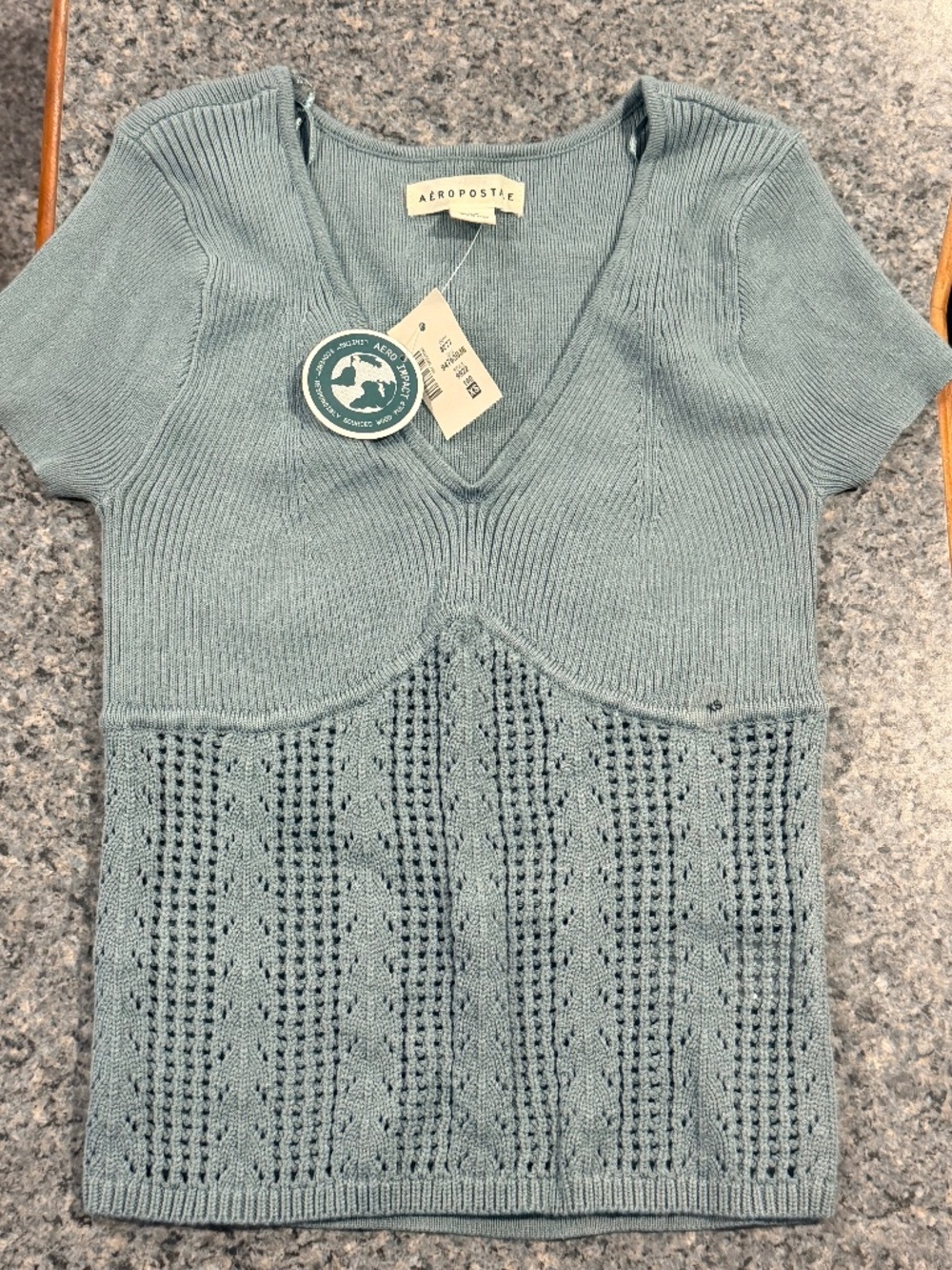 NWT Aeropostale ribbed knit sweater top XS